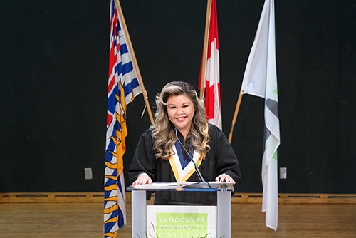 VCC alumna Loni Yee at the ceremony