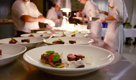 Food at Chef's Table on the table