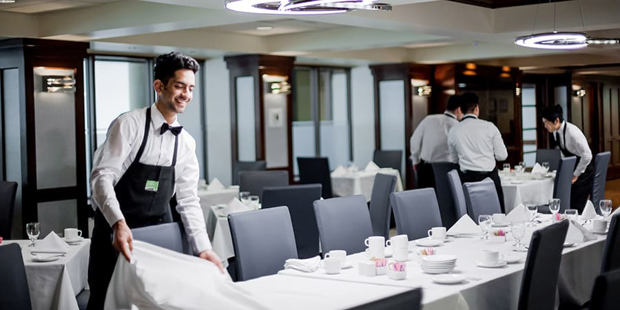 VCC students working at JJ's Restaurant