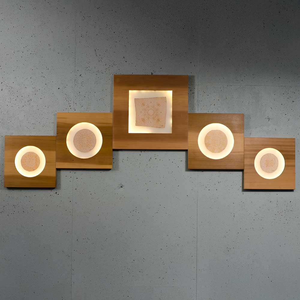 Indigenous art installation showcasing birch bark bitings