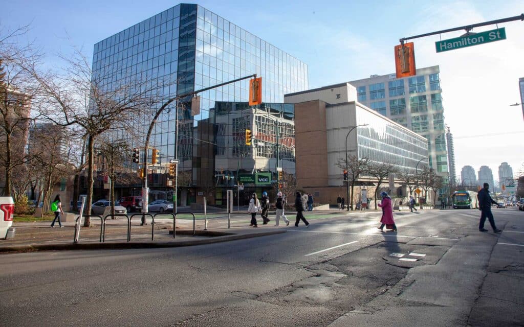 Street view of the VCC downtown campus