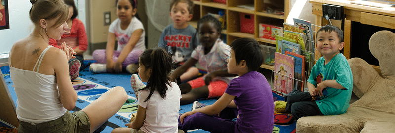 kids at childcare centre