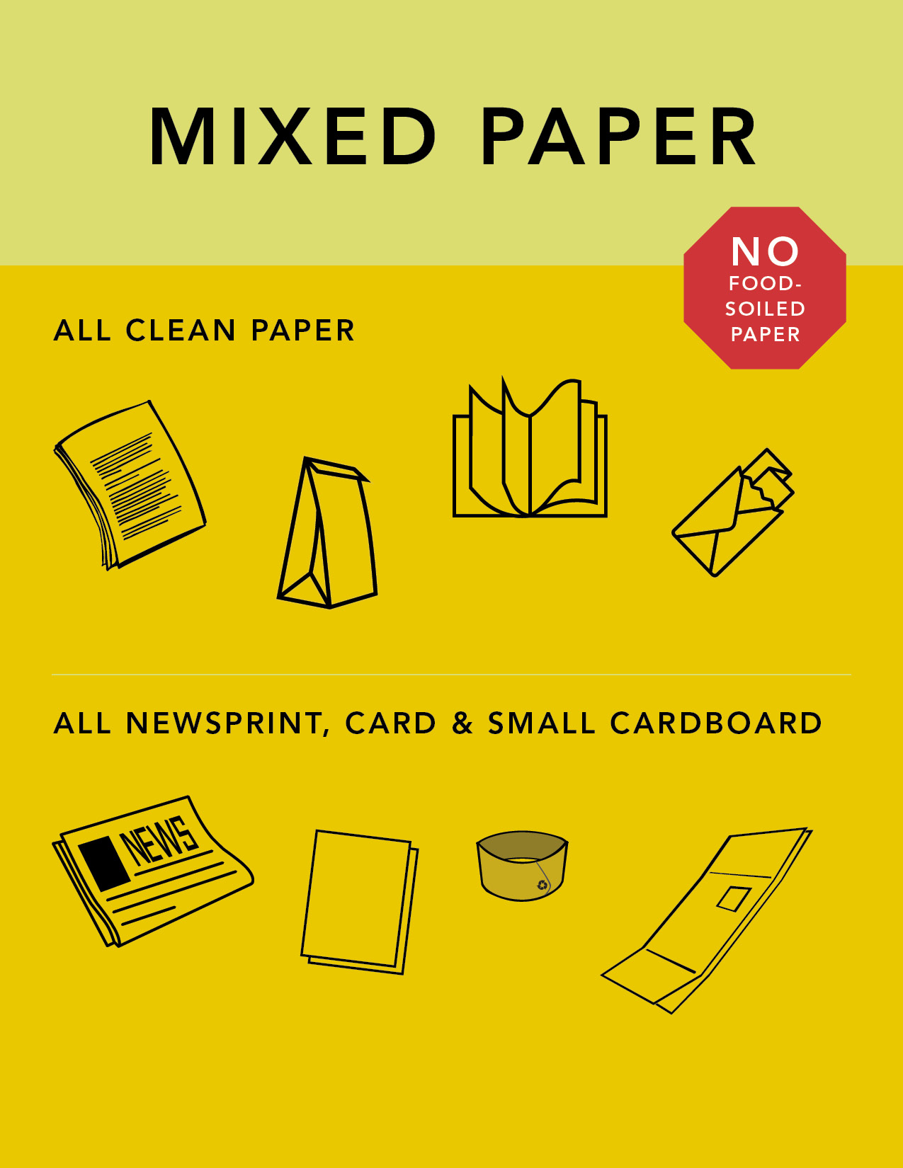 VCC mixed paper signage