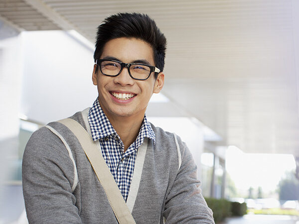 Happy student